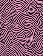Pink And Black Wavy Stripe Design Rug