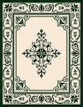 Intricate Floral Damask Pattern Rug