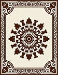 Ornate Dark Floral Medallion Pattern Rug