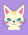 Cute Cat Face Pattern Rug