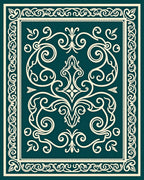 Elaborate Cream Swirl Decorative Rug