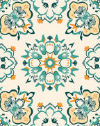 Mandala Floral Patterned Area Rug
