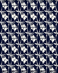 Classic Floral Patterned Navy Rug