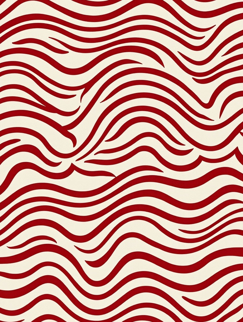 Crimson Swirl Abstract Design Rug