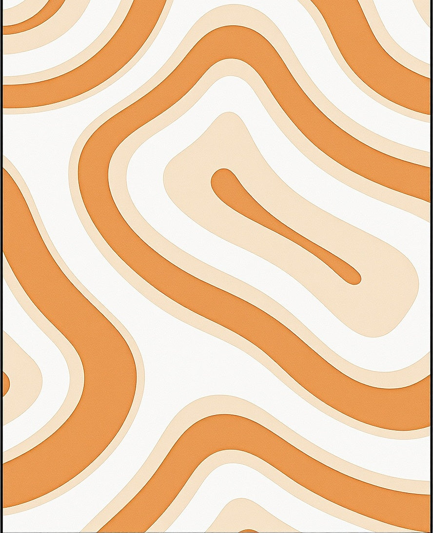 Groovy Abstract Swirl Pattern Rug