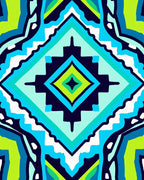 Geometric Diamond Pattern Abstract Art Rug