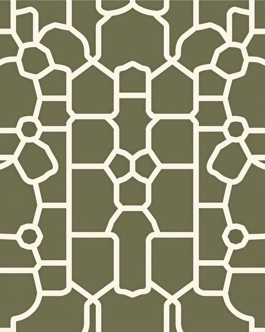 Geometric Lattice Pattern Rug