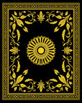 Golden Floral Sunburst Decorative Rug