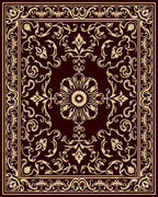Elegant Floral Scrollwork Vintage Design Rug