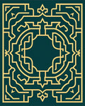 Elegant Gold Geometric Pattern Rug