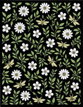 Floral And Insect Pattern Rug