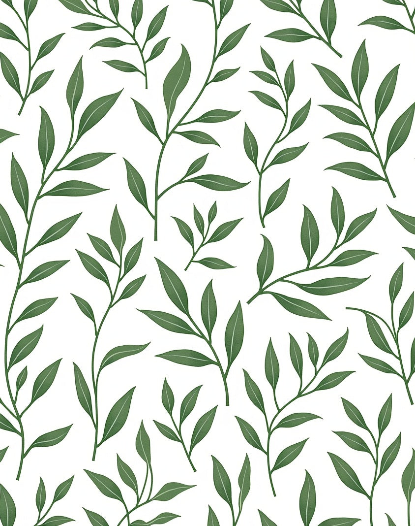 Botanical Leaf Pattern Design Rug