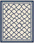 Interlocking Waves Geometric Pattern Rug