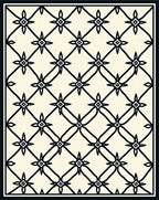 Lattice Star Geometric Pattern Rug