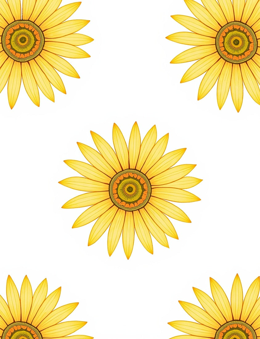 Yellow Daisy Floral Pattern Rug