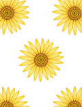 Yellow Daisy Floral Pattern Rug