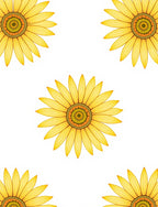 Yellow Daisy Floral Pattern Rug