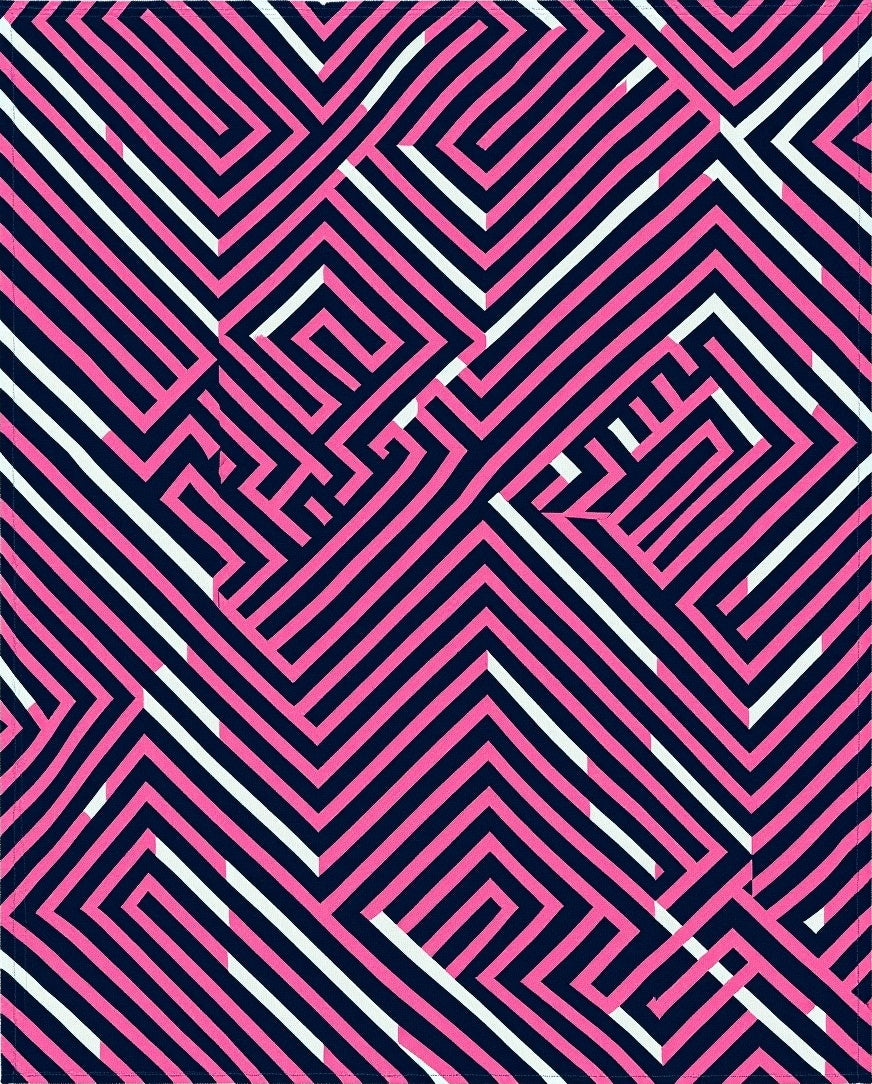 Geometric Maze Abstract Design Rug