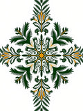 Foliage Intricate Geometric Pattern Rug
