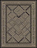 Intricate Geometric Maze Garden Pattern Rug