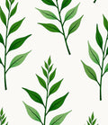 Botanical Branch Pattern On White Background Rug