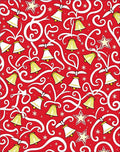 Holiday Bell Star Swirl Red Rug