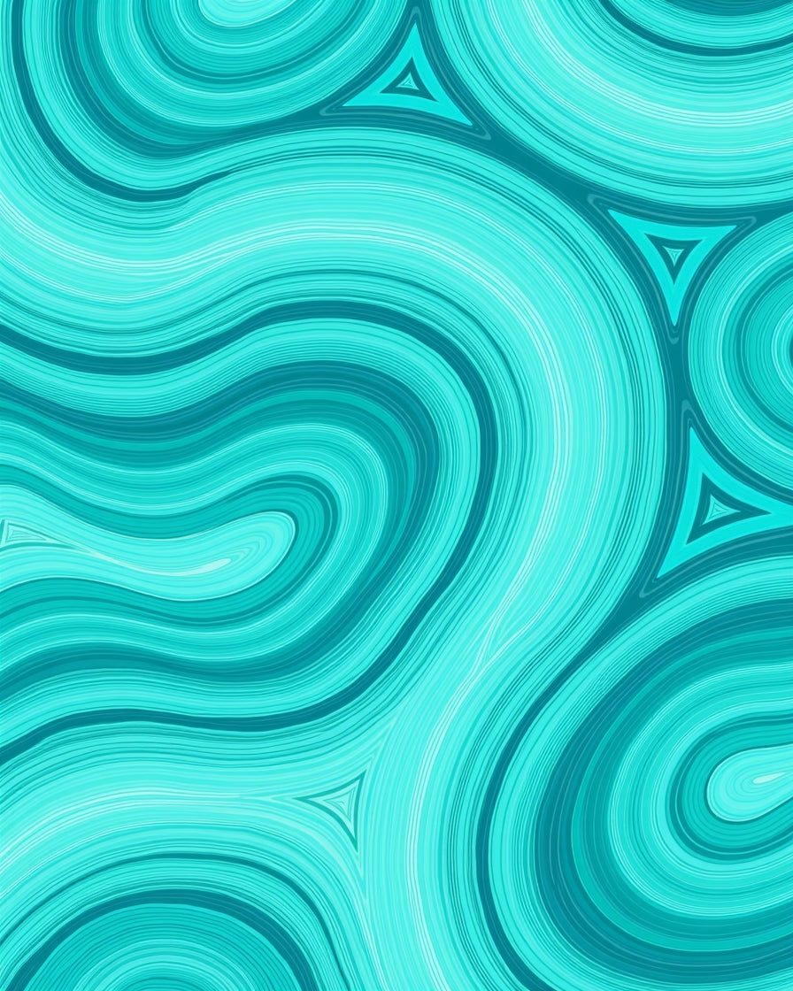 Blue Swirl Triangles Abstract Design Rug