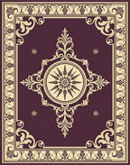 Antique Laurel Medallion Decorative Rug