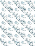 Light Blue Winter Snowflake Cluster Rug