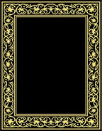 Ornate Floral Scroll Border Design Rug