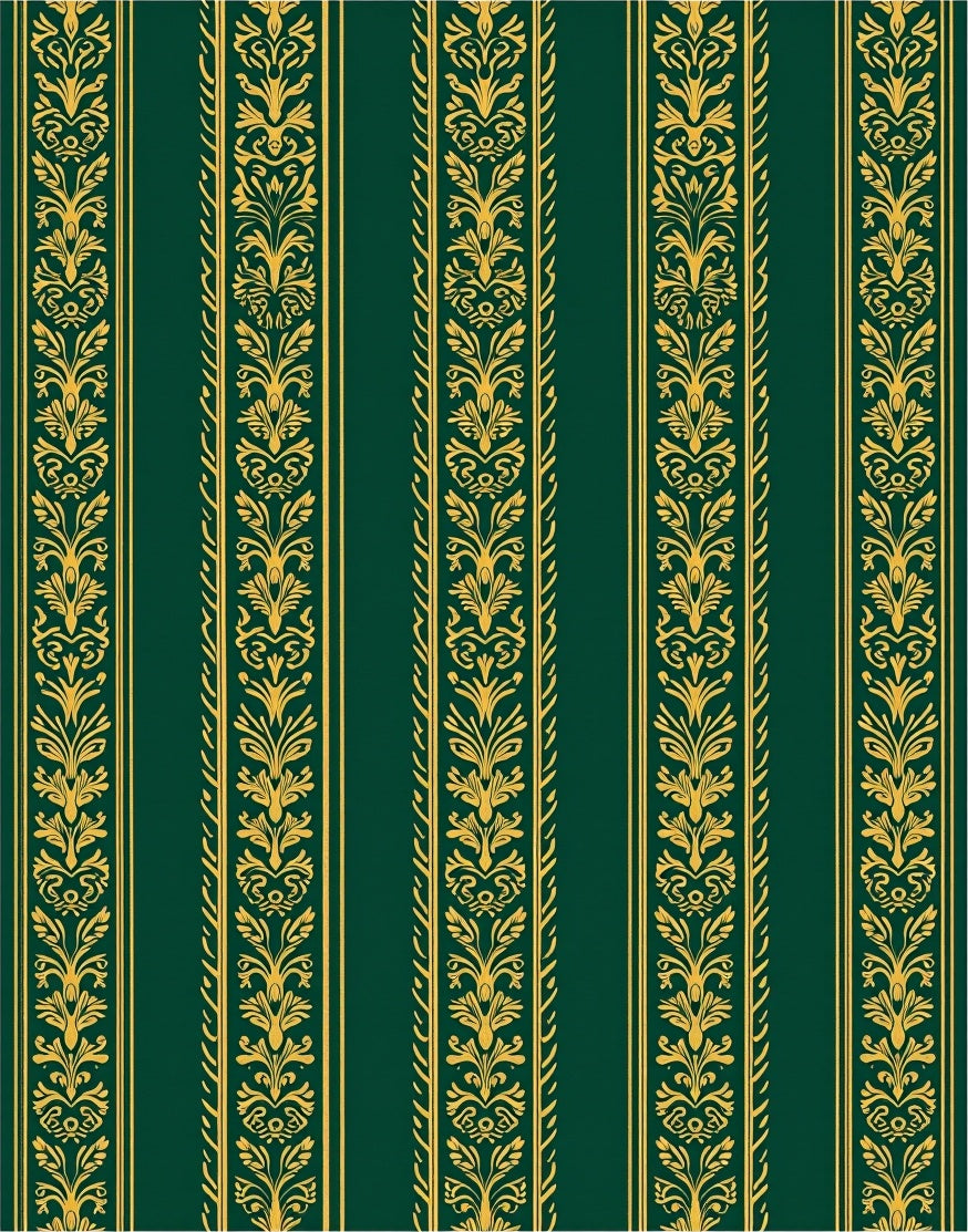 Elegant Regal Stripe Floral Pattern Rug