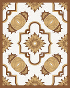 Geometric Floral Medallion Pattern Rug