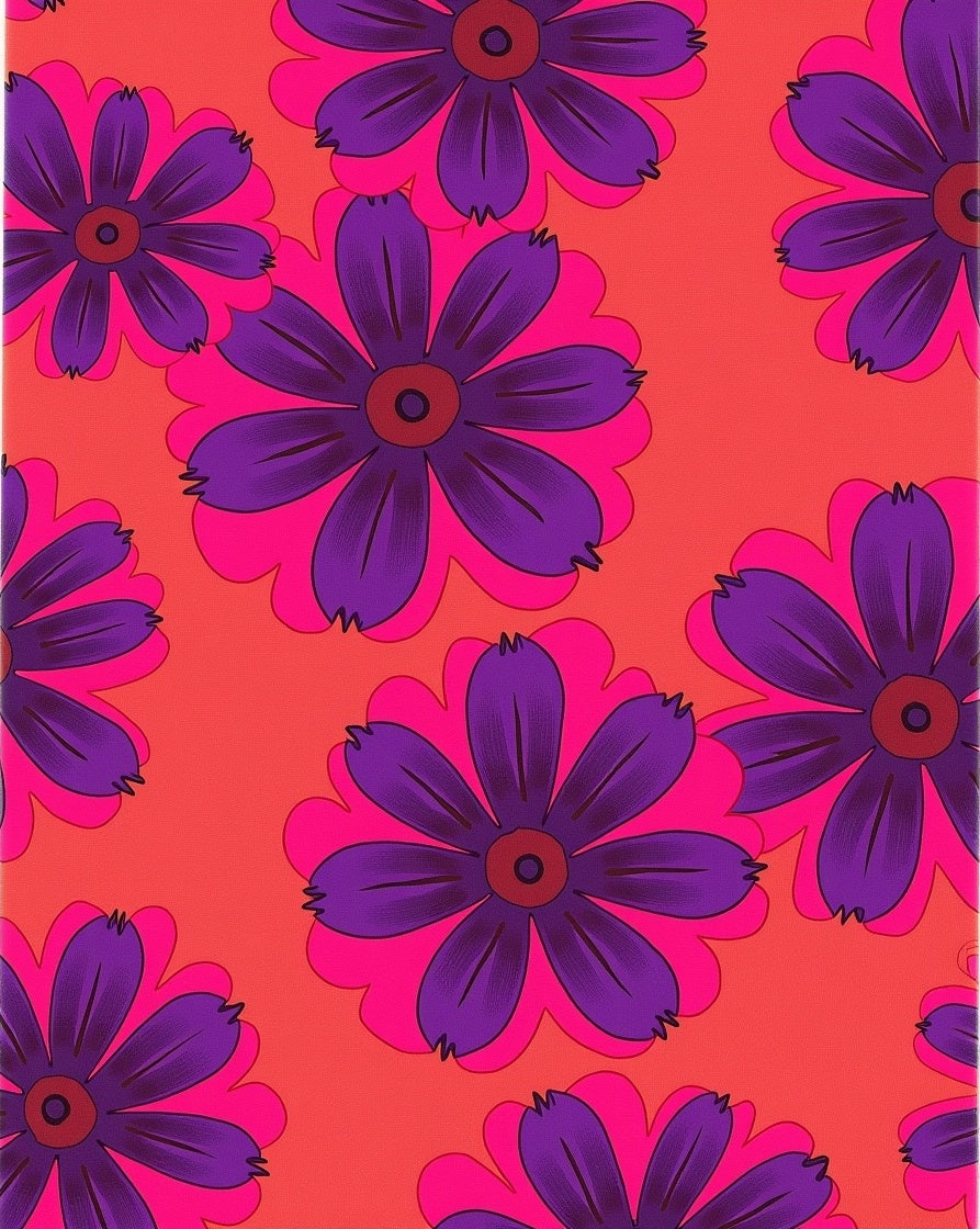 Bold Floral Petal Pattern Rug
