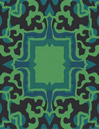 Organic Swirls In Teal And Green Rug