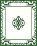 Ornate Dark Green Central Medallion Rug