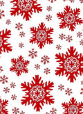Crimson Snowflake Scatter Rug
