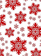 Crimson Snowflake Scatter Rug