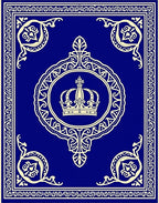 Royal Crest Floral Border Design Rug