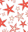 Red Starfish Scattered Pattern Rug