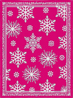 Bright Pink Snowflake Scatter Rug