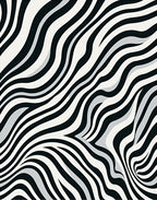 Dynamic Zebra Stripe Pattern Rug