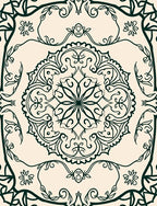 Ornate Floral Medallion Cream Rug