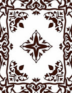 Ornate Scrollwork Floral Medallion Rug