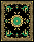 Art Nouveau Green Gold Floral Rug