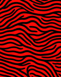 Vibrant Red Black Zebra Stripes Rug