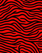 Vibrant Red Black Zebra Stripes Rug