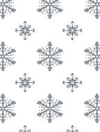 Cool Gray Snowflake Repeat Rug