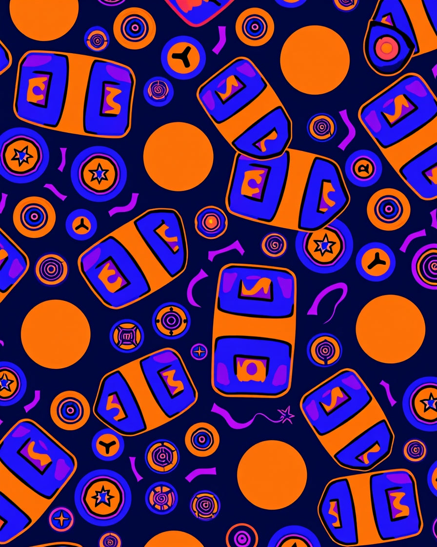 Bold Geometric Shapes Fun Pattern Rug