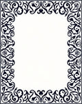 Elegant Floral Scrollwork Border Design Rug