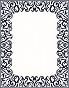 Elegant Floral Scrollwork Border Design Rug